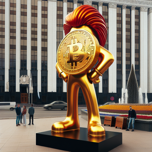 Eine Goldene Trump-Bitcoin-Statue erregt Aufsehen im US-Kapitol